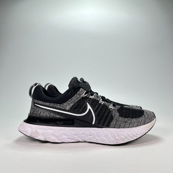 Nike React Infinity Run Flyknit 2 Black Running Shoes CT2423-101 Womens Size 7.5 - Picture 1 of 10